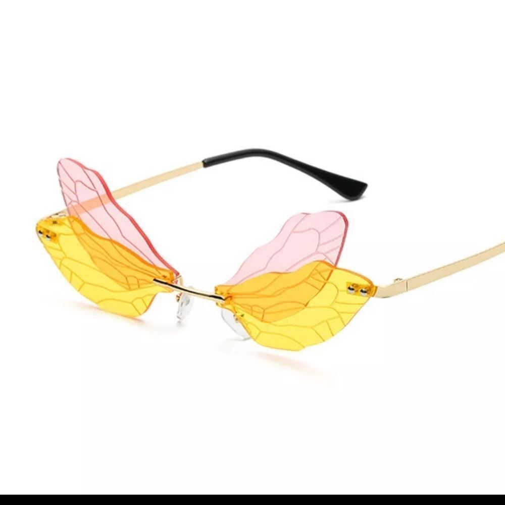 NWOT   Pink And yellow Fairy Wing 🧚‍♀️ Glasses